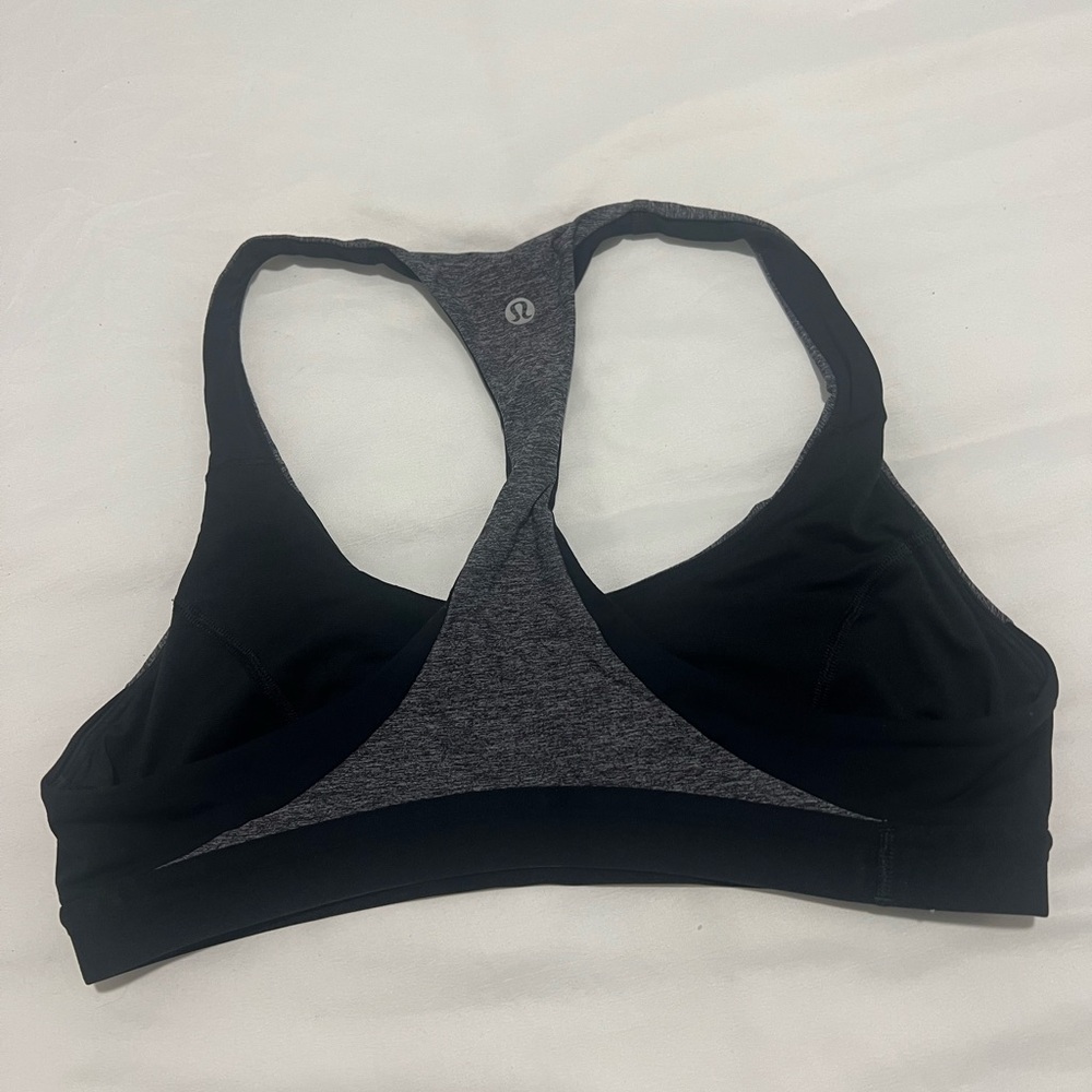 lululemon athletica Charcoal and Black Sports Bra